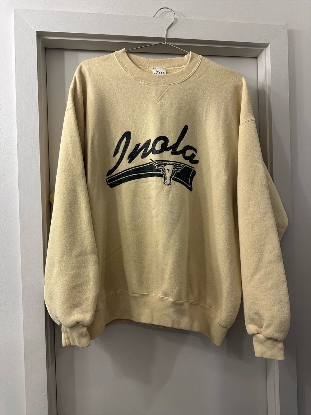 Inola Butter Yellow Graphic Crewneck Sweatshirt